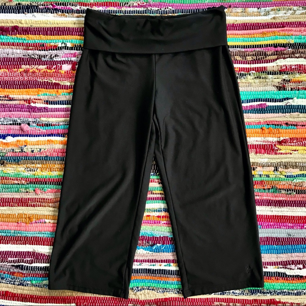 Danskin Now ~ High waist crop yoga pants foldover waist